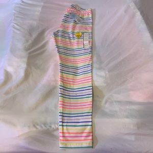 Cat &Jack multi colored striped leggings.  Large 10-12
